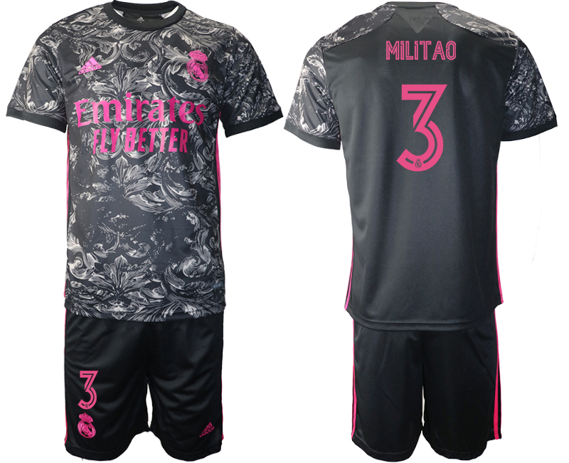 2021 Men Real Madrid away #3 soccer jerseys